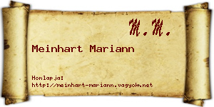 Meinhart Mariann névjegykártya